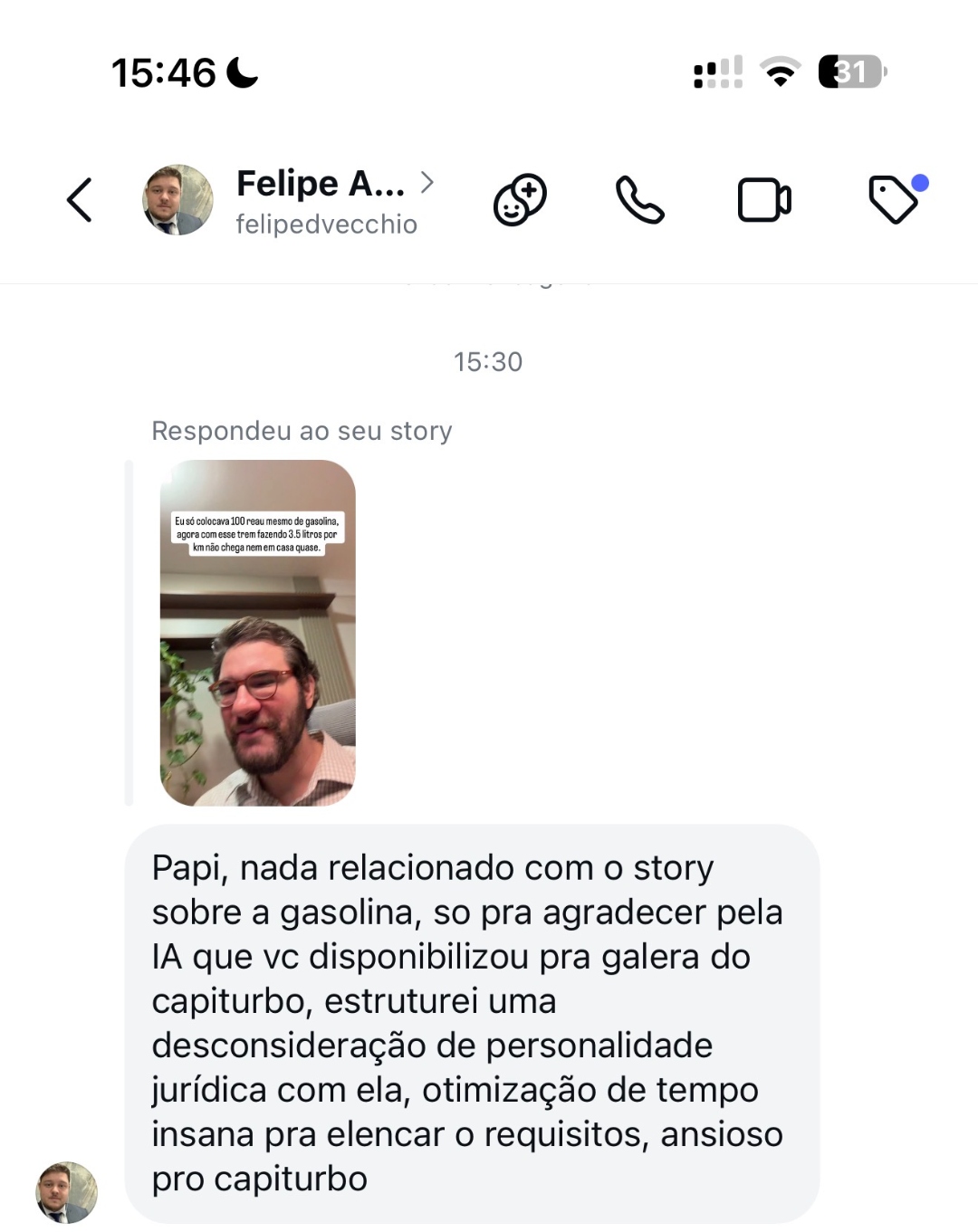 Depoimento aluno da comunidade