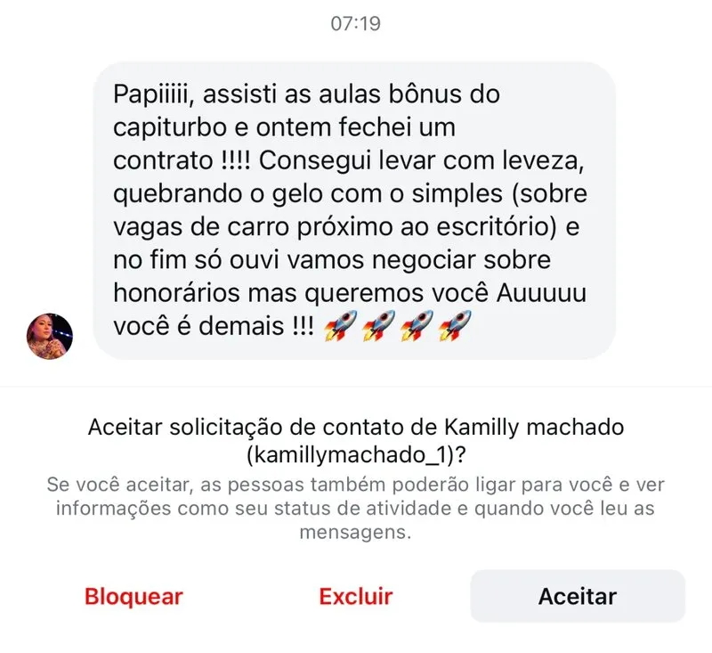 Depoimento de advogado usando a Capi